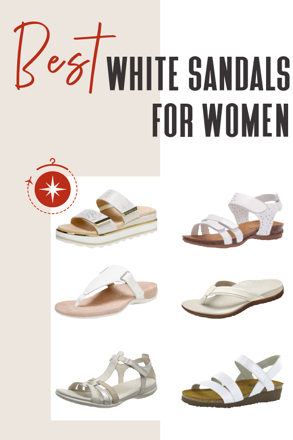 Comfortable white sale sandals